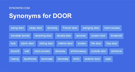 opened the door synonym